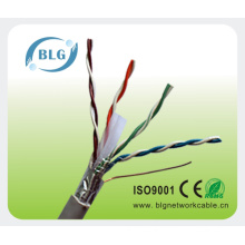 Bulk LAN Cabo Revestimento de PVC / PE Cabo de rede Cat6 FTP 24AWG